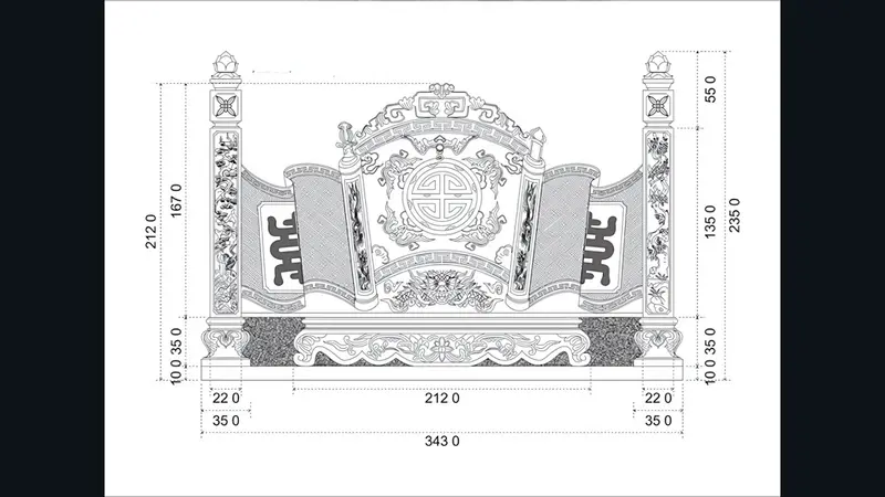 Kích thước chữ đóng vai trò quan trọng trong việc tạo nên sự hài hòa cho cuốn thư đá 