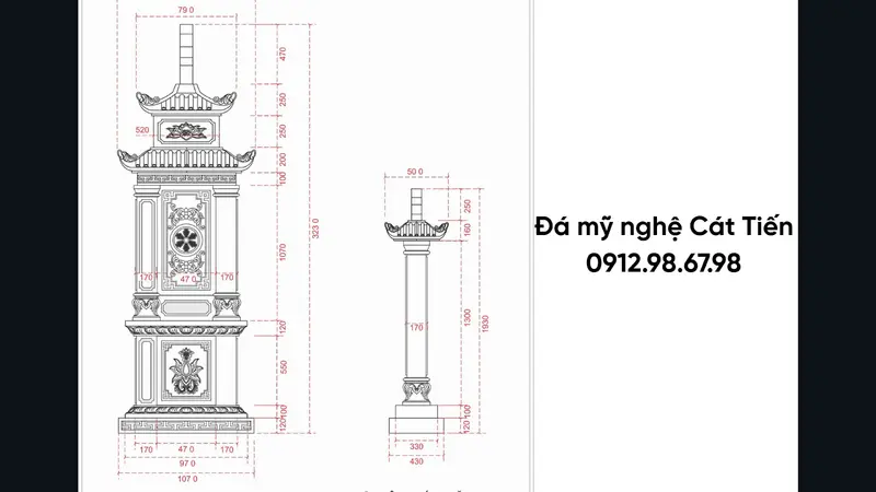 Kích thước lăng mộ đá phải phù hợp với loại hình mộ và mục đích sử dụng