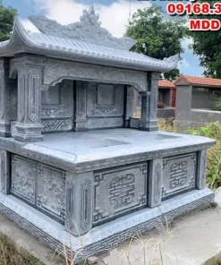 Mộ đá đôi Ninh Bình CT120 nhìn từ góc nghiêng