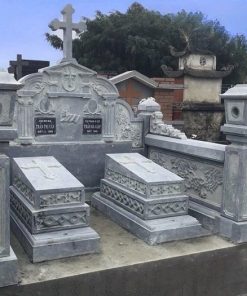 Mộ công giáo đá xanh rêu - CT09