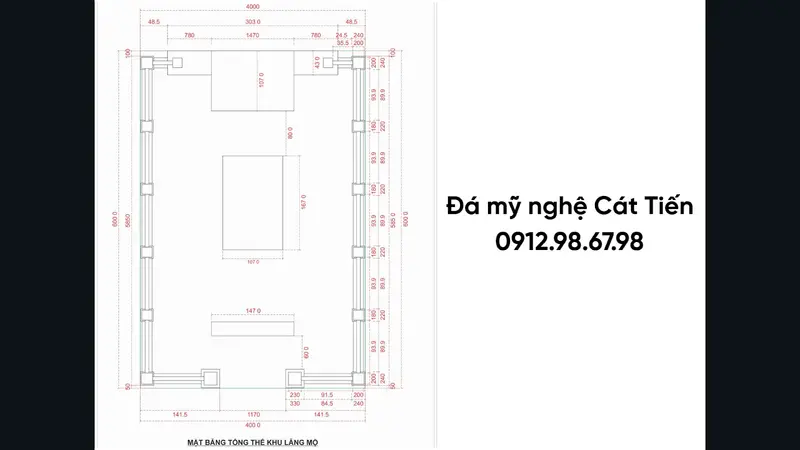 Các hạng mục cần chi trả để xây dựng tổng thể khu lăng mộ