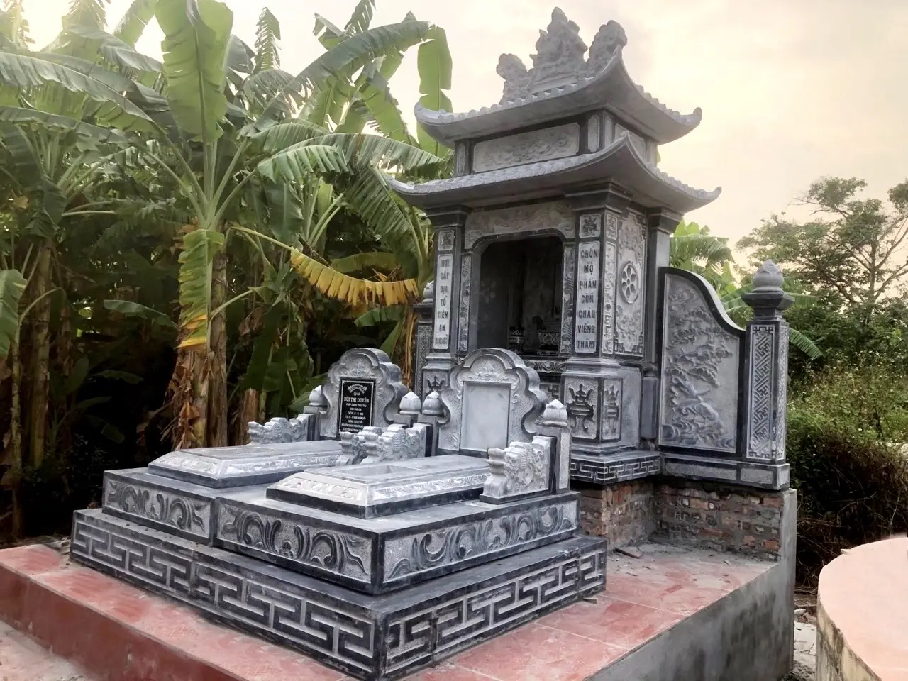 Khu lăng mộ đá xanh đen CT32 thi công tại Nghệ An năm 2025