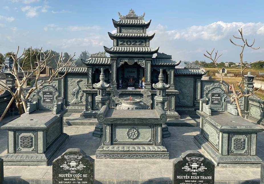 Khu lăng mộ đá xanh rêu thi công tại Thanh Hoá