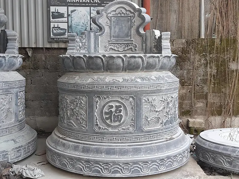 Mộ đá tròn đa dạng về mẫu mã và kích thước, phù hợp với hầu hết gia chủ