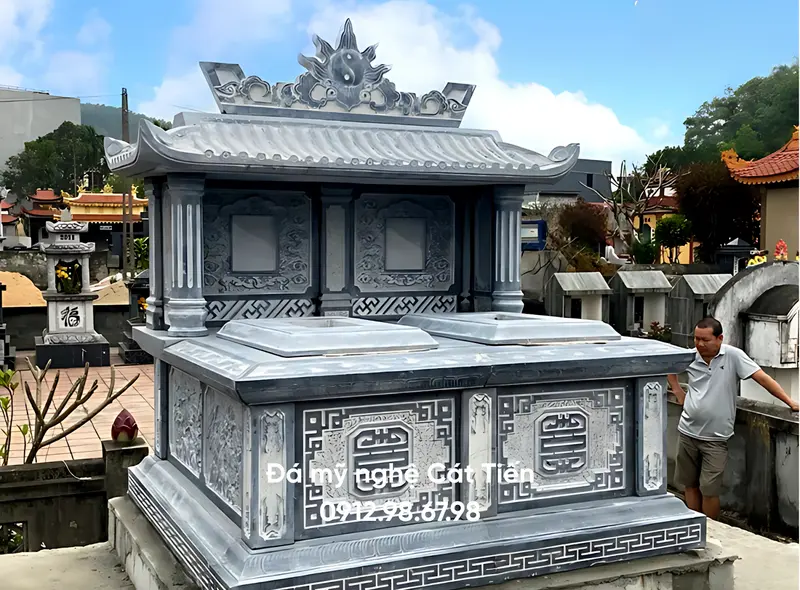 Đá mỹ nghệ Cát Tiến đảm bảo công trình mộ được xây dựng tận tâm 