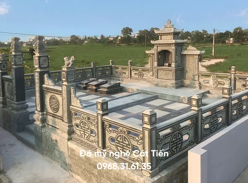 Đá mỹ nghệ Cát Tiến - Đơn vị thiết kế và thi công khu lăng mộ dòng tộc chuẩn thẩm mỹ và phong thủy