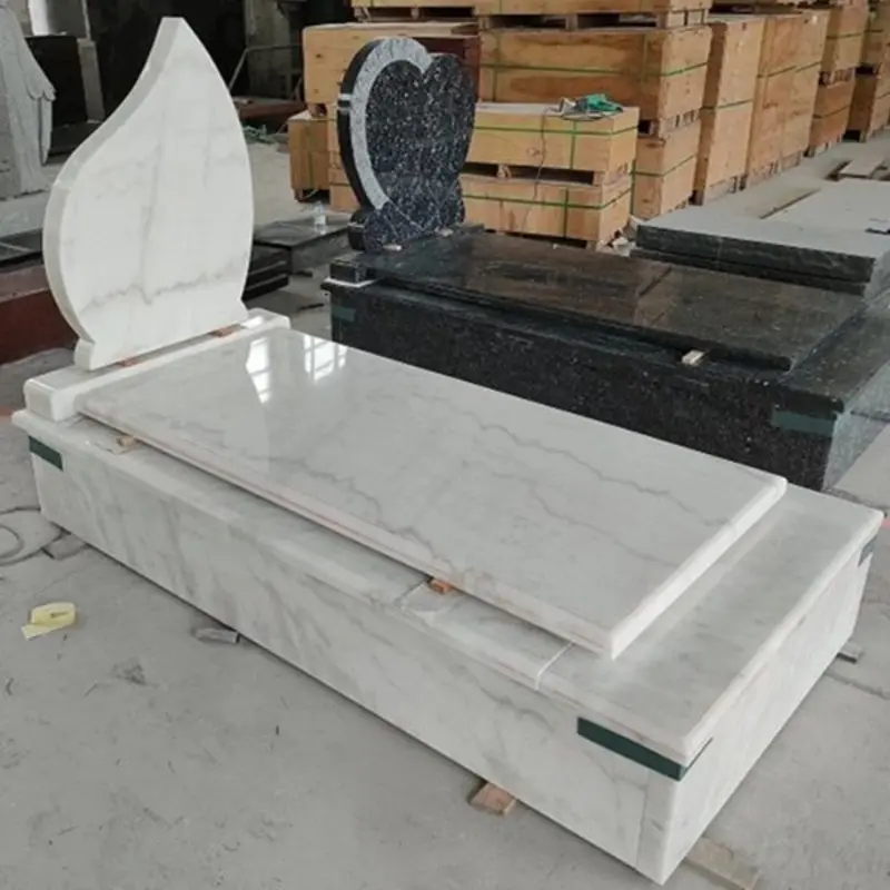 Mẫu mộ ốp đá cẩm thạch trắng