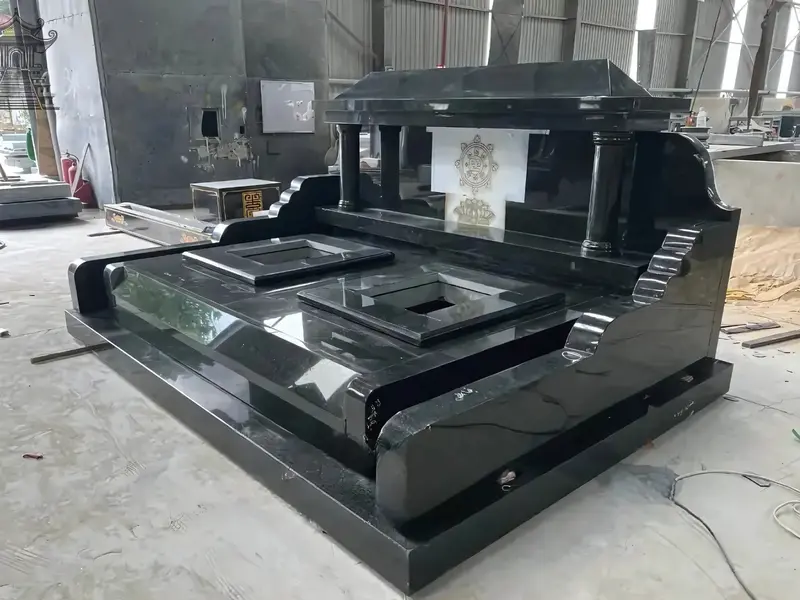 Lăng mộ đá Granite đen, mang vẻ đẹp tinh tế và bền vững theo thời gian