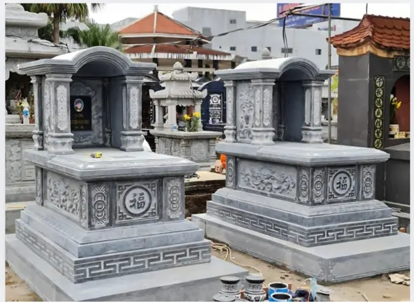 Mẫu lăng mộ đá mái vòm thiết kế đơn giản, thanh thoát nhưng vẫn trang nghiêm 