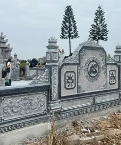 Khu lăng mộ đá xanh đen sáng - CT70 thi công tại Hải Dương