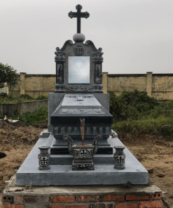 mộ đá công giao xanh đen đậm