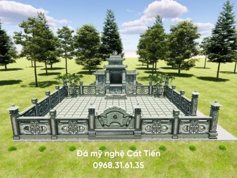 bản vẽ lăng mộ chi tiết