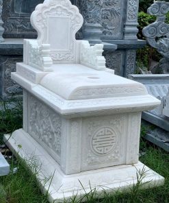 Kiểu mộ đá hoa cương màu trắng CT108