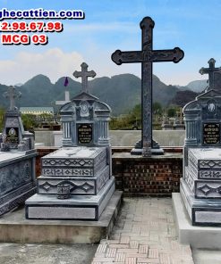 Mẫu mộ đá công giáo đẹp MCG 03