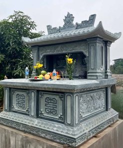 Mộ đá đôi xanh rêu Ninh Bình CT94