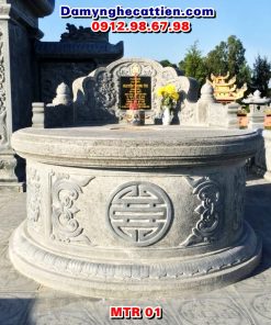 Mộ đá tròn đẹp MTR 01