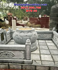 Mẫu khu mộ tròn tổ đá đẹp MTR 06