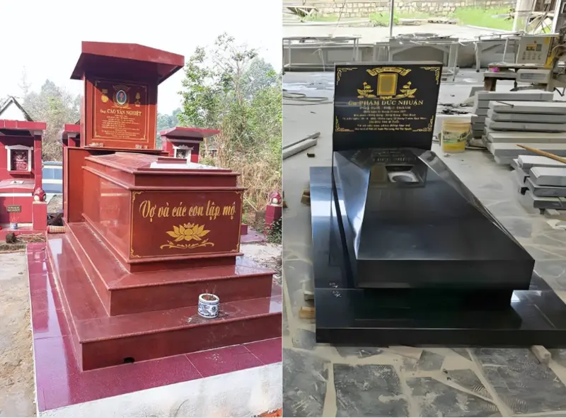 Hai màu phổ biến nhất của mộ đá hoa cương