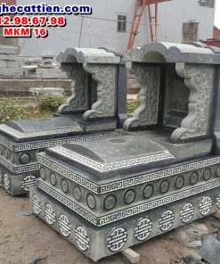 Mộ đá đơn mái vòm nguyên khối đẹp MKM 16
