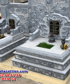 Mộ đá tam cấp đẹp MK 01