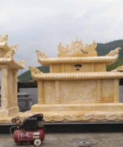 Mẫu mộ đá màu vàng CT161