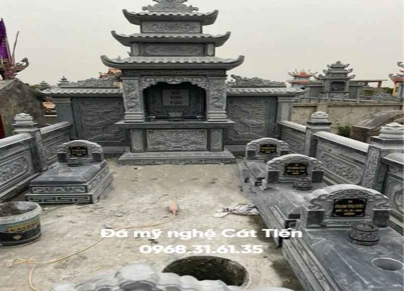 Mẫu khu lăng mộ đá gia đình với cấu trúc