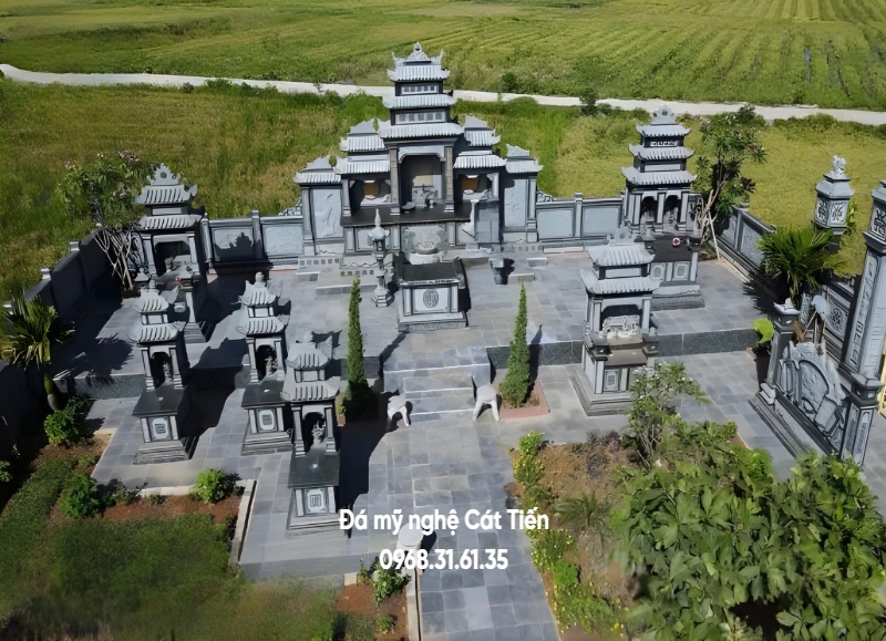 Mẫu khu lăng mộ đá xám đen