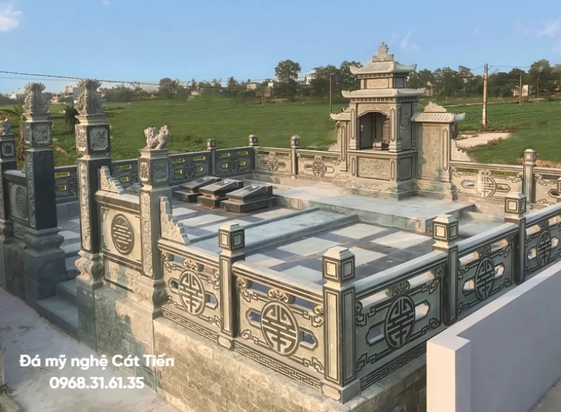 Mẫu khu lăng mộ đá xanh đen