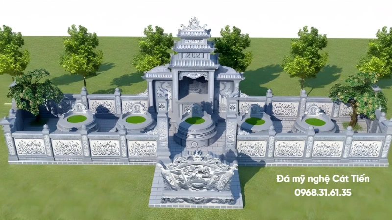 Bản thiết kế 3D mẫu khu lăng mộ 