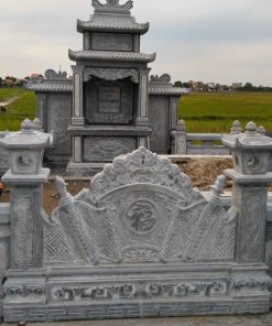Mẫu cổng lăng mộ kết hợp cuốn thư kiếm bút chữ Phúc - MC10