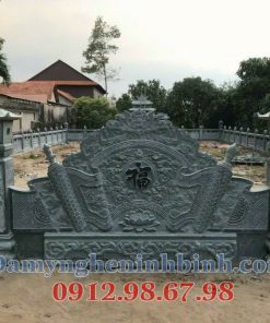 Mẫu cổng lăng mộ cuốn thư đá chữ Phúc - MC23