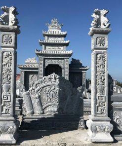 Mẫu cổng lăng mộ trụ biểu phượng chầu - MC26