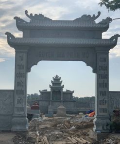 Mẫu cổng lăng mộ hai mái đao chữ Quốc ngữ - MC32