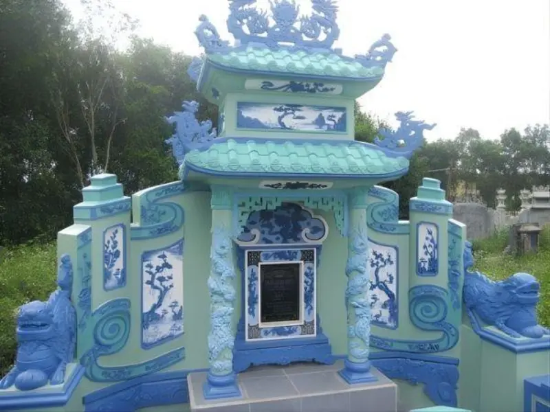 Mẫu phối màu sơn mộ xanh dương tạo sự sang trọng (Nguồn: Internet)