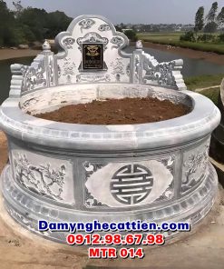 Mộ đá tròn nguyên khối MTR 014