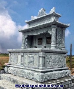 Mộ đôi đá xanh rêu đẹp MDD 10