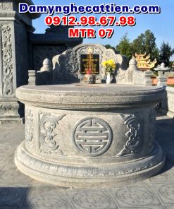 Mộ tròn đá mỹ nghệ mtr 07