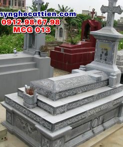 Mẫu mộ đá công giáo đẹp MCG 013