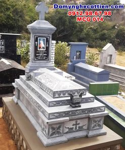 Mẫu mộ đá người theo đạo công giáo MCG 014
