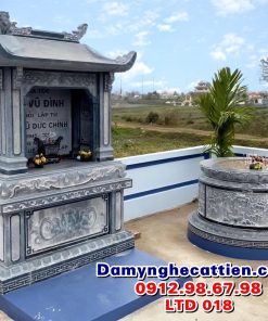 Mẫu lăng thờ đá đơn đẹp LTD 018