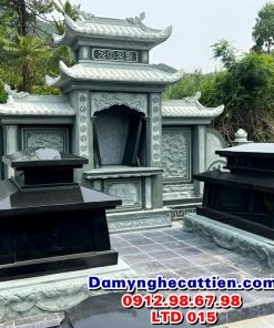 Mẫu lăng thờ đá xanh rêu đẹp LTD 015