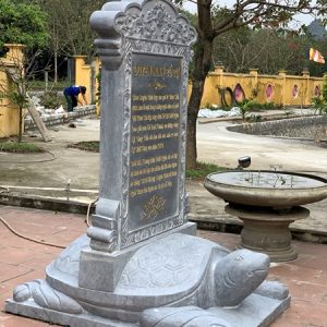 Bia rùa đá xanh nhà thờ nghĩa trang liệt sỹ BD 48