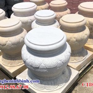 Chân tảng đá vàng kê cột nhà gỗ CTD 71
