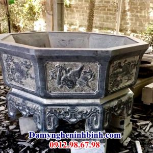 Chậu bể cây cảnh bằng đá xanh khối ninh bình 26