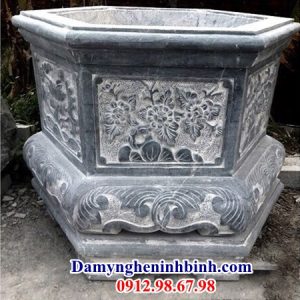Chậu bể cây cảnh bằng đá xanh khối Ninh Bình 27