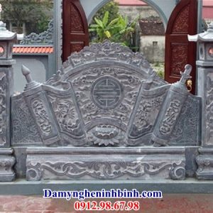 Cuốn thư bình phong đá hoành phi đẹp 62