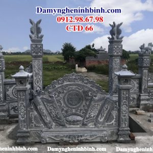 Cuốn thư tắc môn bình phong đá CTD 66