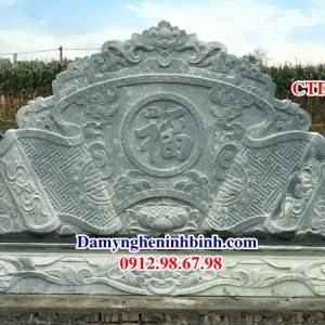 Cuốn thư tắc môn bình phong đá xanh rêu CTD 68