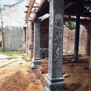 Cột đá nhà thờ đình làng đẹp 40