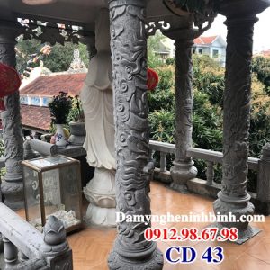 Cột đồng trụ đá tròn Đình chùa CD 43